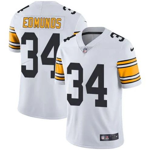 Men Pittsburgh Steelers 34 Terrell Edmunds Nike White Limited NFL Jersey